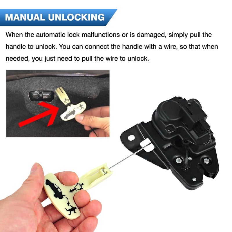 TOP-MAX Trunk Latch Actuator Compatible with 2006-2018 Dodge Charger Challenger Avenger Dart, Tailgate Trunk Lock for 2005-2018 Chrysler 300 200, Replace for 931-714 5056244AA - Image 5
